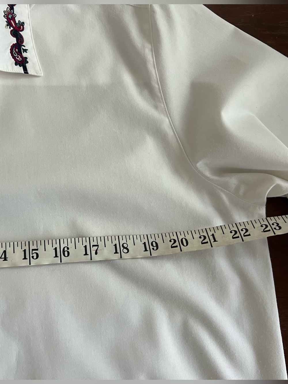 PENDLETON Embroidered Neck Button-Down Long-Sleeve Blouse | 12 - Picture 6 of 14